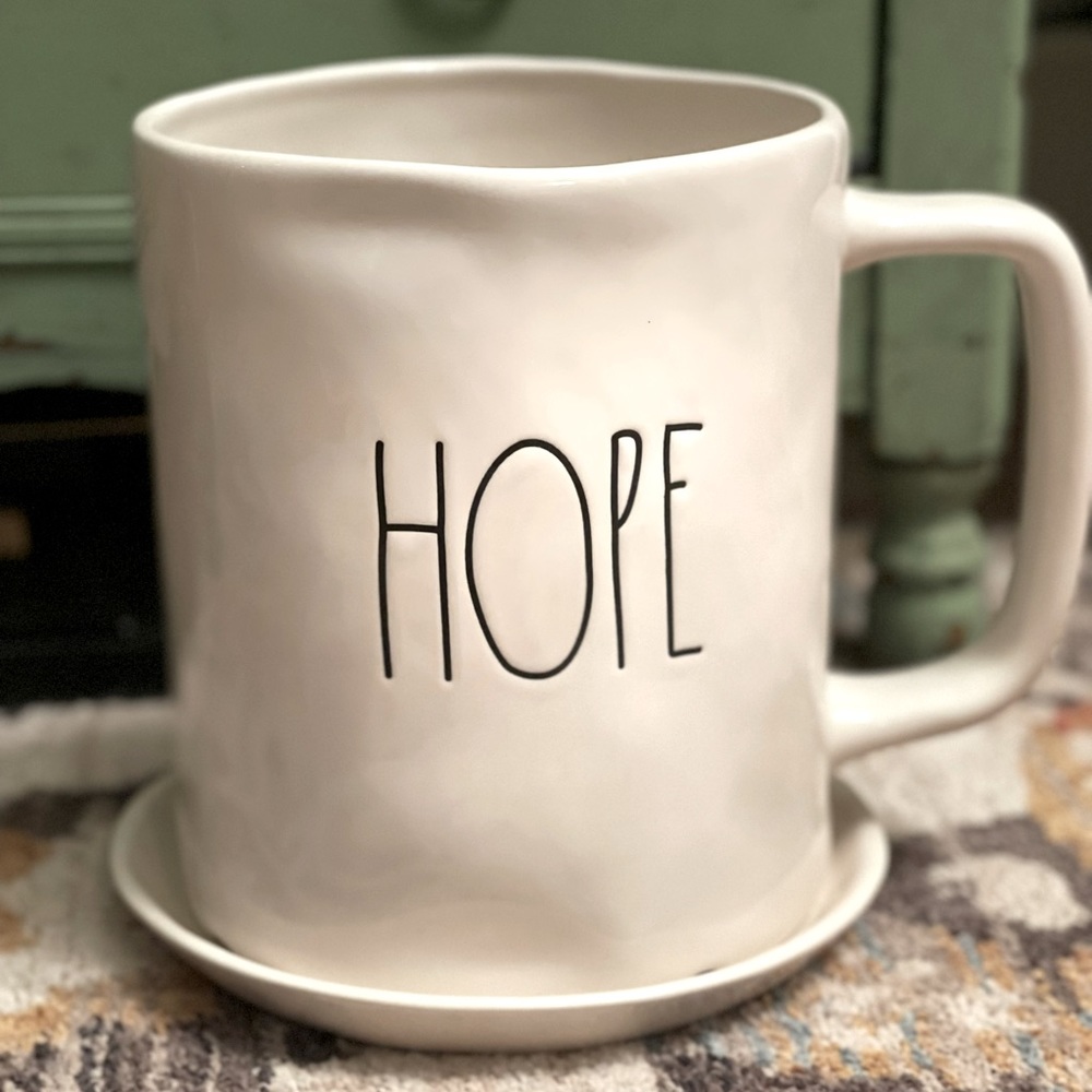 Rae Dunn HOPE flower pot